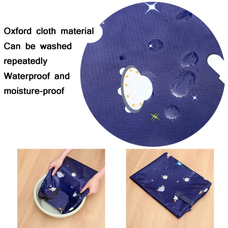 Oxford Cloth Quilt Moisture-Proof & Waterproof Storage Bag Zipper Portable Moving Luggage Bag, Specification: 60x50x25cm(Black Bottom Crane)