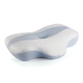 P10 Memory Foam Slow Rebound Pillow Neck Protector Memory Foam Pillow, Dimensions: 60 x 43 x 11cm(White Blue)