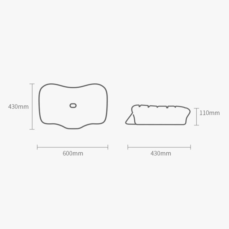 P10 Memory Foam Slow Rebound Pillow Neck Protector Memory Foam Pillow, Dimensions: 60 x 43 x 11cm(White Blue)