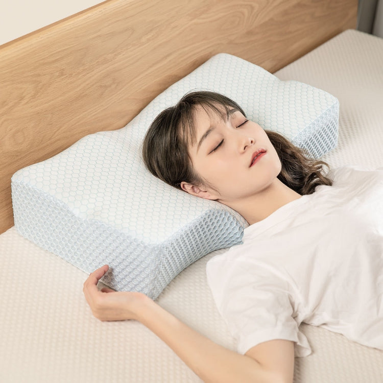 LD-P3 Memory Foam Protect Cervical Spine Pillow Single Slow Rebound Memory Foam Pillow, Dimensions: 60 x 34 x 11.7cm(Blue)