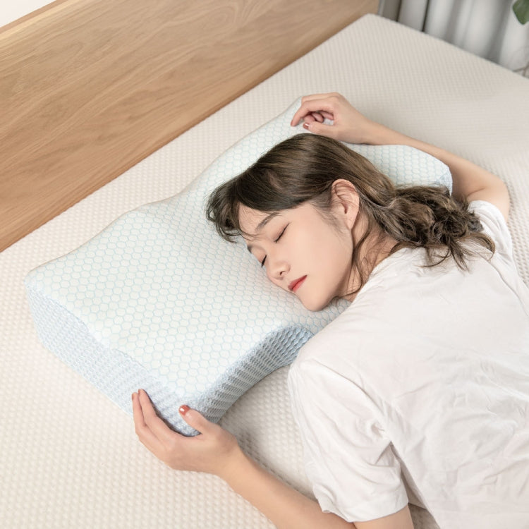 LD-P3 Memory Foam Protect Cervical Spine Pillow Single Slow Rebound Memory Foam Pillow, Dimensions: 60 x 34 x 11.7cm(Blue)