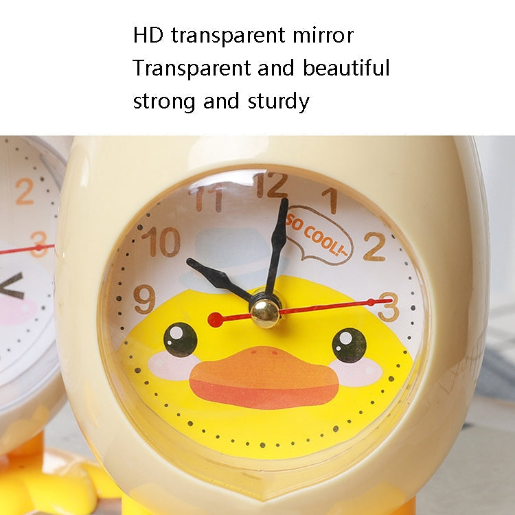 RP001 Cartoon Chicken Eggshell Chicks Alarm Clock Student Gift Children Bedroom Ornaments(White)