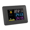 Multifunctional Indoor And Outdoor Temperature And Humidity Meter Colorful Screen Weather Clock(TS-A97-US US Plug)