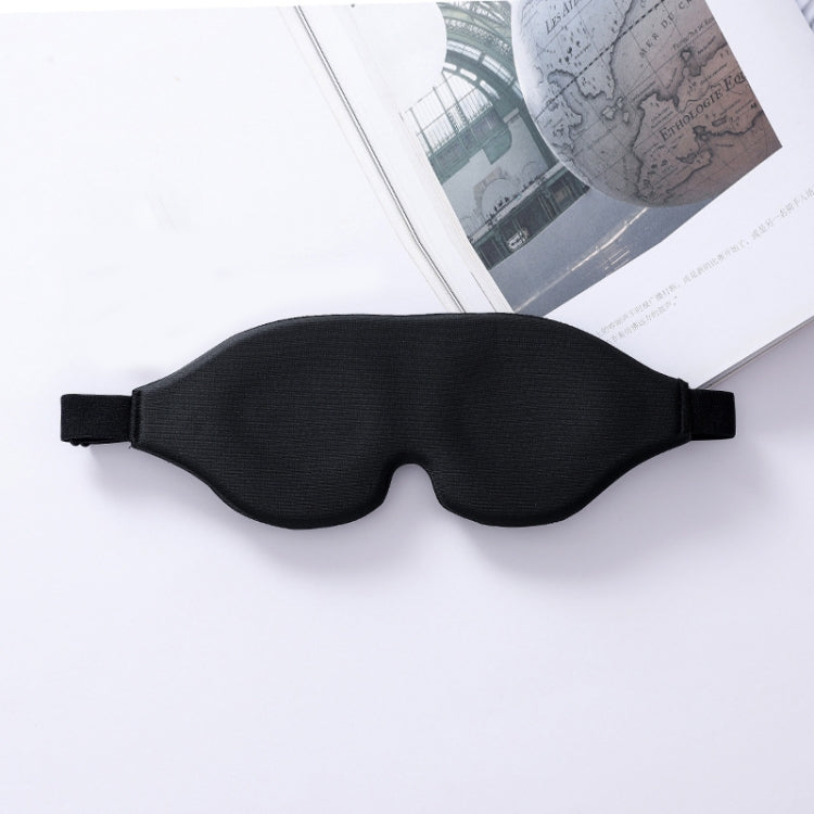 3D Sleeping Eye Mask Memory Foam Men And Women Shading Eye Mask Concave Eye Mask(No Nose Wings Black)