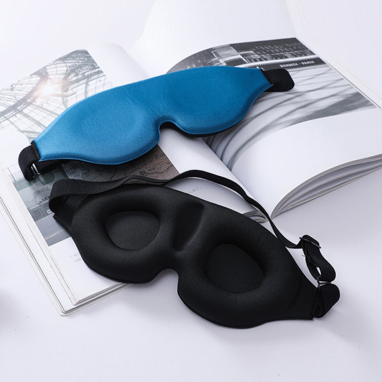 3D Sleeping Eye Mask Memory Foam Men And Women Shading Eye Mask Concave Eye Mask(No Nose Wings Black)