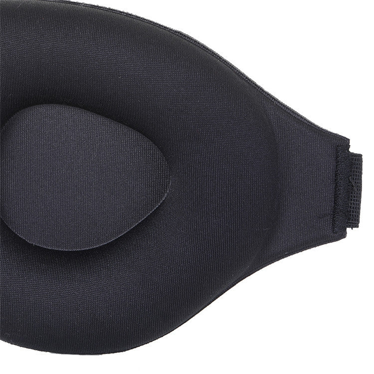 3D Sleeping Eye Mask Memory Foam Men And Women Shading Eye Mask Concave Eye Mask(No Nose Wings Black)