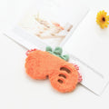 Fruit Plush Eye Mask Cute Soft Girl Sleep Blackout Eye Mask(Carrot)