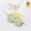 Fruit Plush Eye Mask Cute Soft Girl Sleep Blackout Eye Mask(Cactus)
