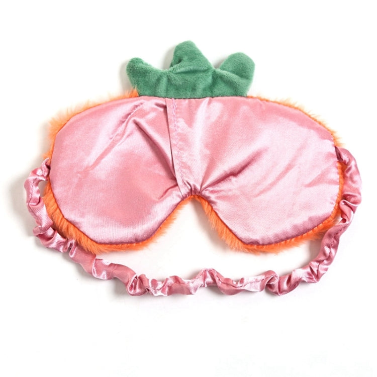 Fruit Plush Eye Mask Cute Soft Girl Sleep Blackout Eye Mask(Strawberry)