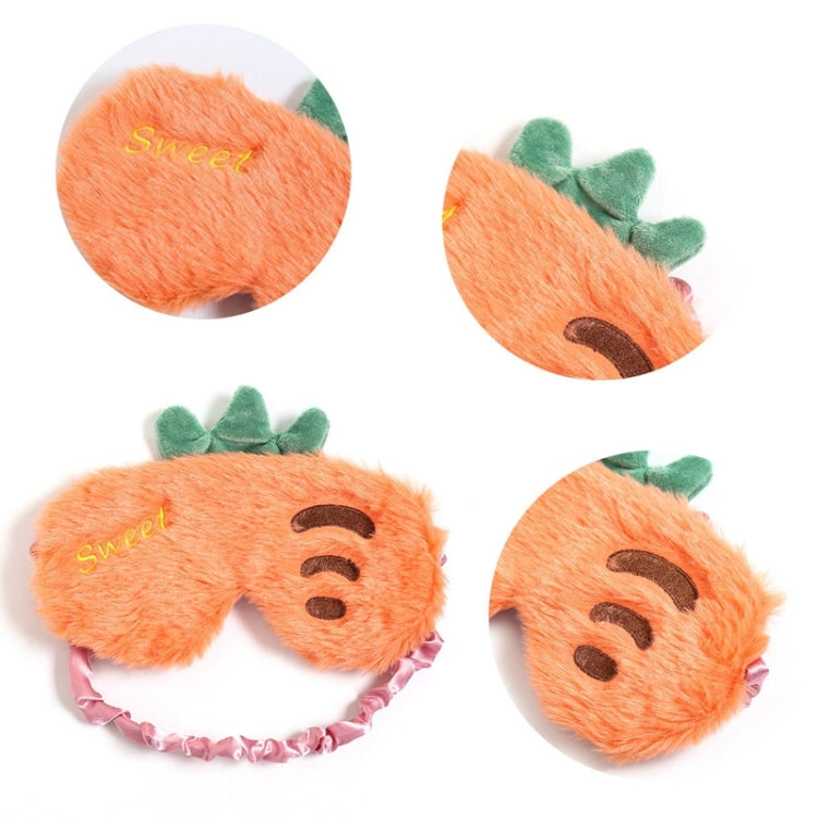 Fruit Plush Eye Mask Cute Soft Girl Sleep Blackout Eye Mask(Pineapple)