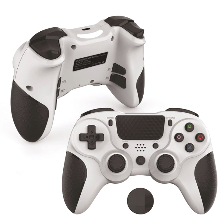 MB-P913 PC Six-Axis Somatosensory Back Key Programming Dual Vibration Bluetooth Gamepad For PS4 Pro(Black White)