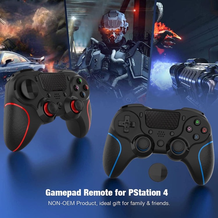 MB-P913 PC Six-Axis Somatosensory Back Key Programming Dual Vibration Bluetooth Gamepad For PS4 Pro(Black White)