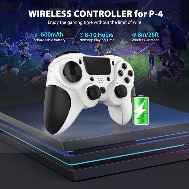MB-P913 PC Six-Axis Somatosensory Back Key Programming Dual Vibration Bluetooth Gamepad For PS4 Pro(Blue Black)