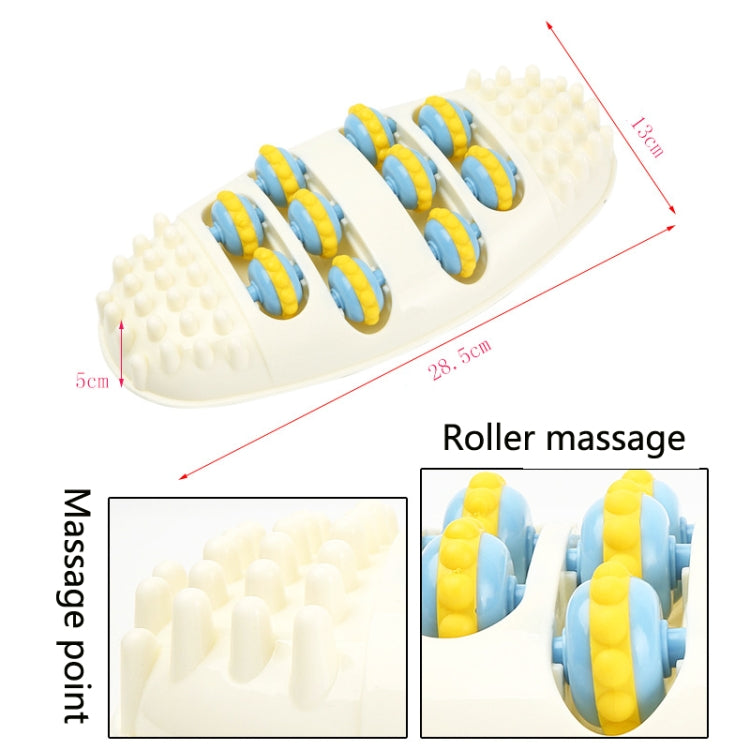 666 Household Stimulating And Kneading Foot Acupuncture Point Roller Type Foot Massager(White)