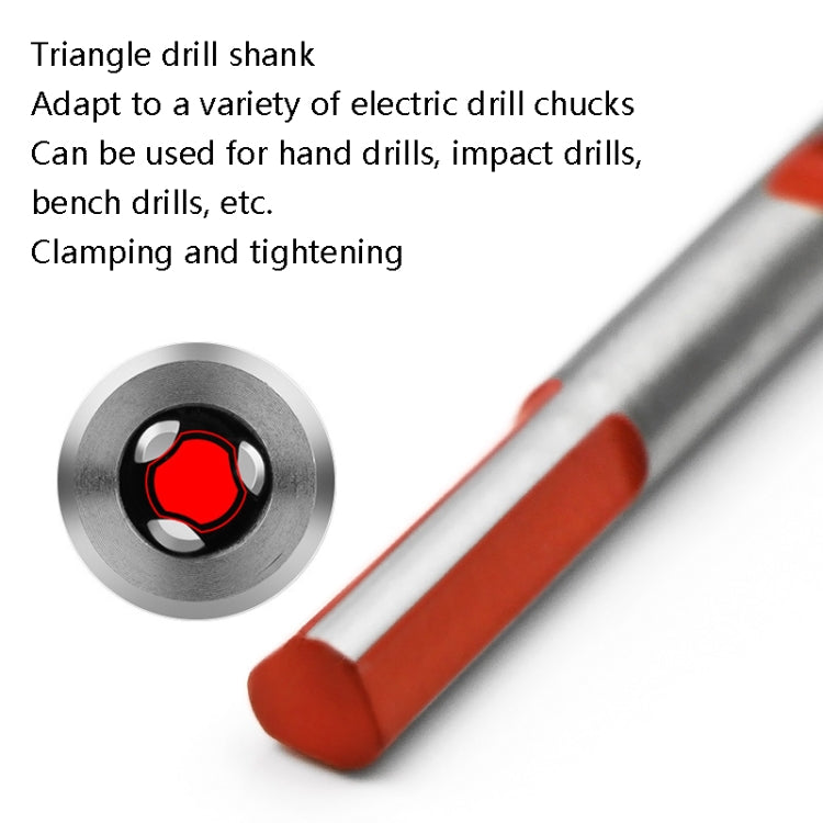 Ceramic Triangle Handle Metal Flashlight Drill Bit, Size: 6mm