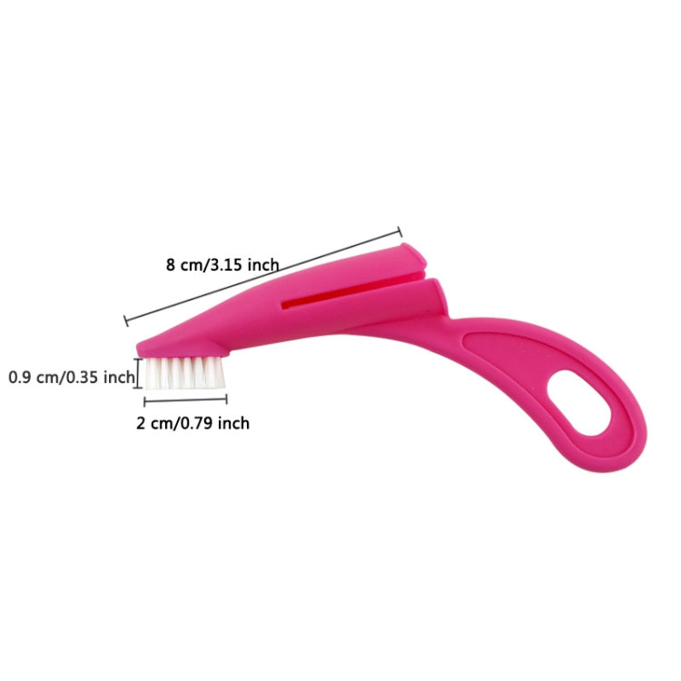 Pet Finger Toothbrush Cat And Dog Oral Cleaning Tool Soft Brush(Rose Red)