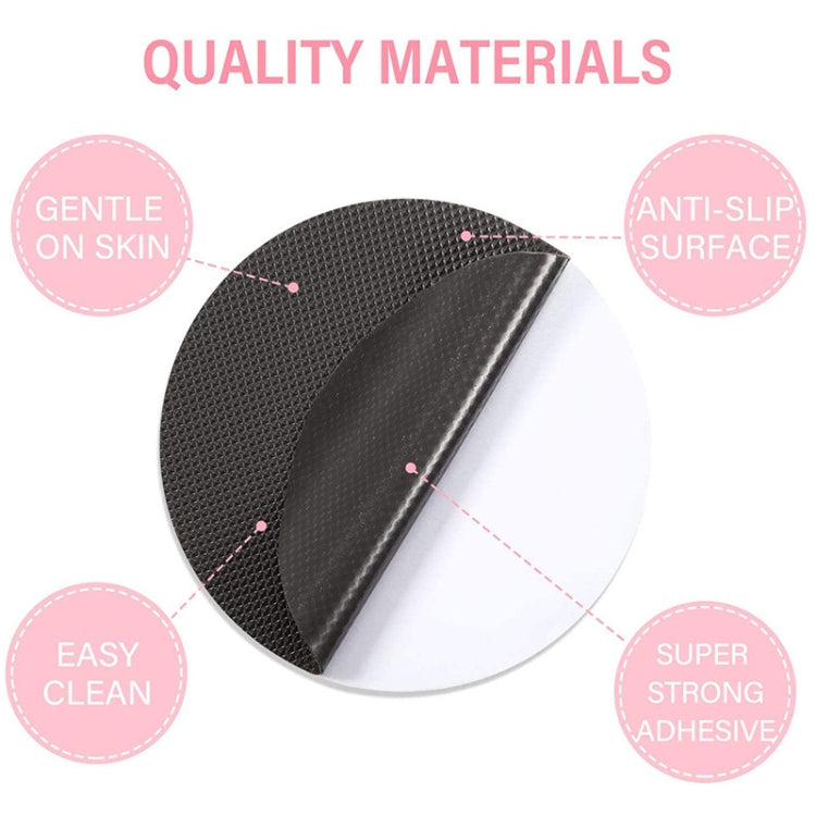 12 PCS / Pack 10cm Bathroom Steps Round PEVA Non-Slip Stickers(Black)