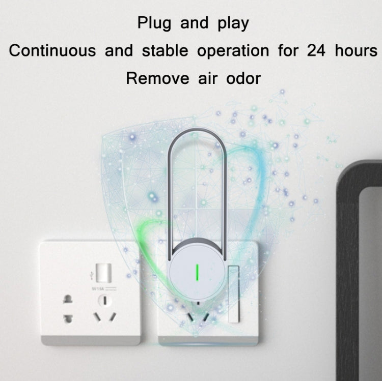 USB Plug-In Negative Ion Air Purifier Odor Deodorizer(Green)
