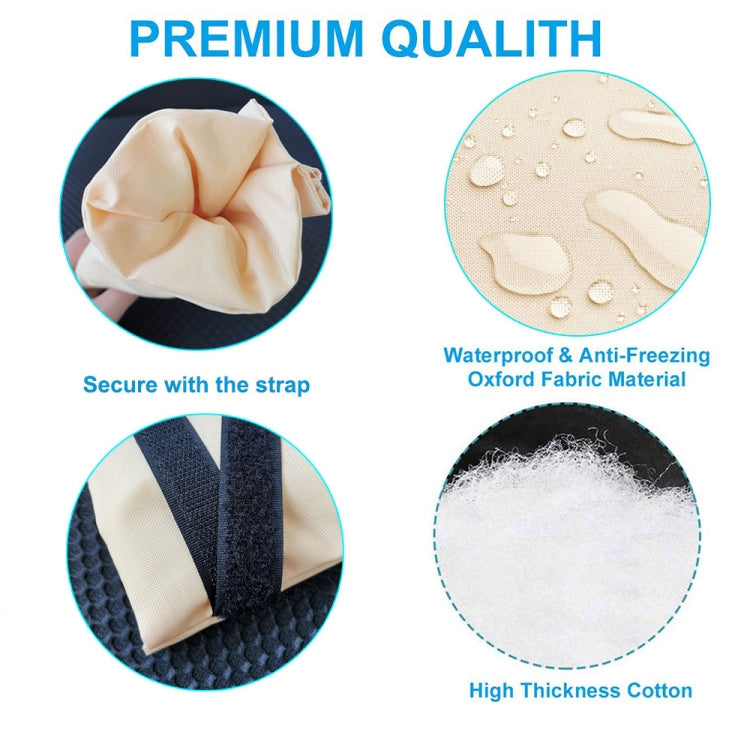 3 PCS Outdoor Winter Faucet Waterproof Oxford Cloth Antifreeze Cover, Size: 14x20cm(Grey)