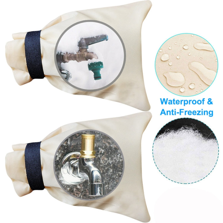 3 PCS Outdoor Winter Faucet Waterproof Oxford Cloth Antifreeze Cover, Size: 14x20cm(Black)