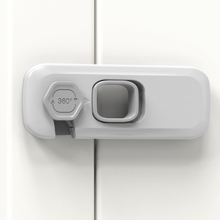 Children Anti-pinch Hand-opening Door Safety Lock(Light Gray)