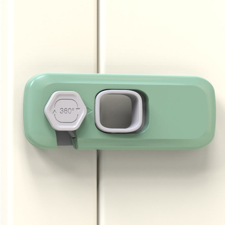 Children Anti-pinch Hand-opening Door Safety Lock(Green)