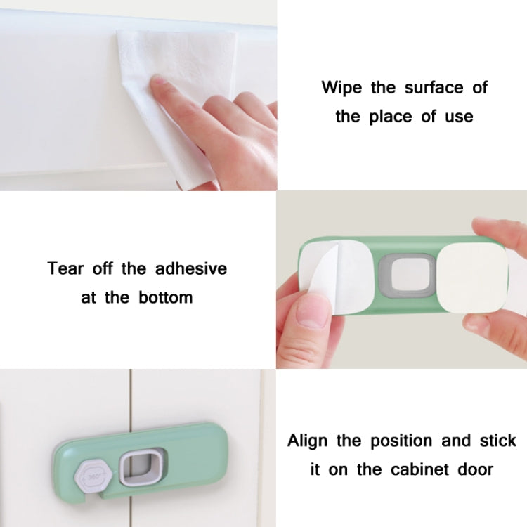 Children Anti-pinch Hand-opening Door Safety Lock(Light Gray)