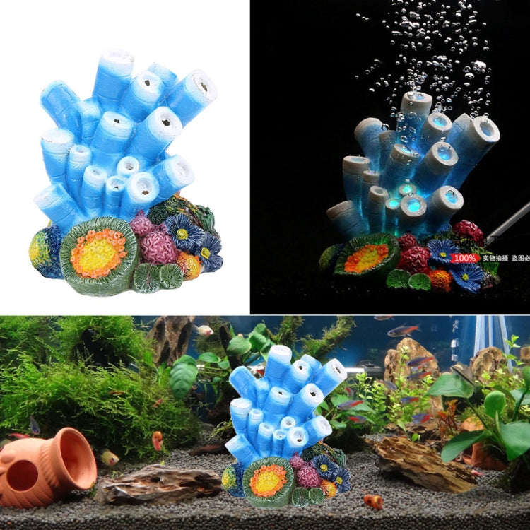 Aquarium Landscaping Oxygen-Enriching Decorative Air Stone Artificial Coral Ornaments(Alone Kaleidoscope)