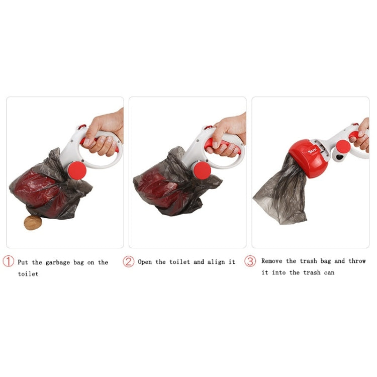 Portable Pet Toilet Picker With Garbage Bag(Black)
