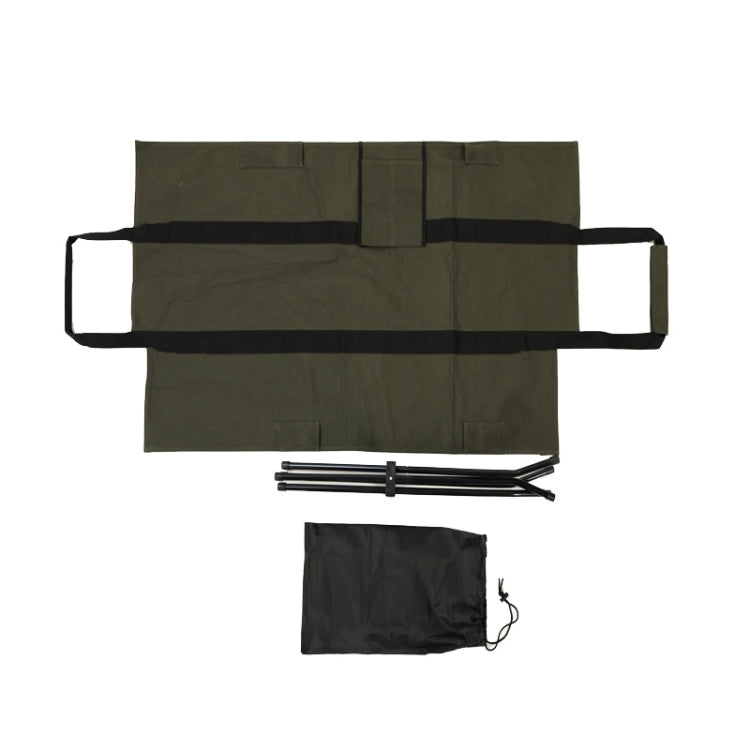 MT-FF001 Outdoor Wild Aluminum Alloy Firewood Rack Portable Folding Firewood Storage Frame(Green)