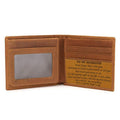 6003 Men Gift Crazy Horse Leather Lettering Laser Mark Wallet(Ve1705)