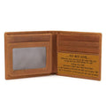 6003 Men Gift Crazy Horse Leather Lettering Laser Mark Wallet(Ve1708)