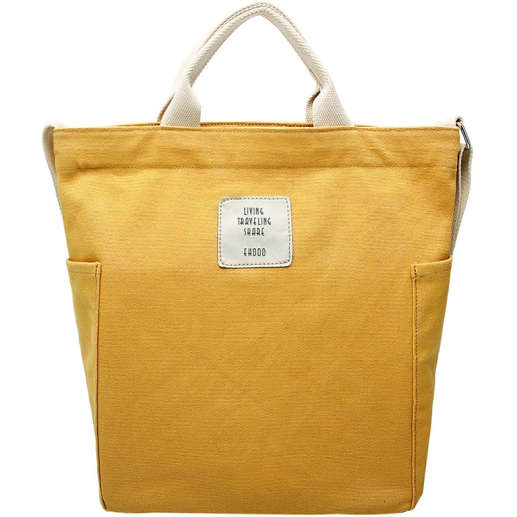 Shoulder Messenger Bag Women Handle Canvas Bag(Yellow)