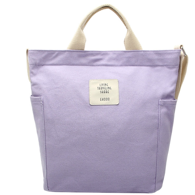 Shoulder Messenger Bag Women Handle Canvas Bag(Purple)