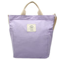 Shoulder Messenger Bag Women Handle Canvas Bag(Purple)