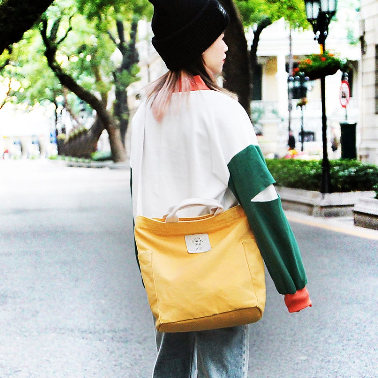 Shoulder Messenger Bag Women Handle Canvas Bag(Blue)