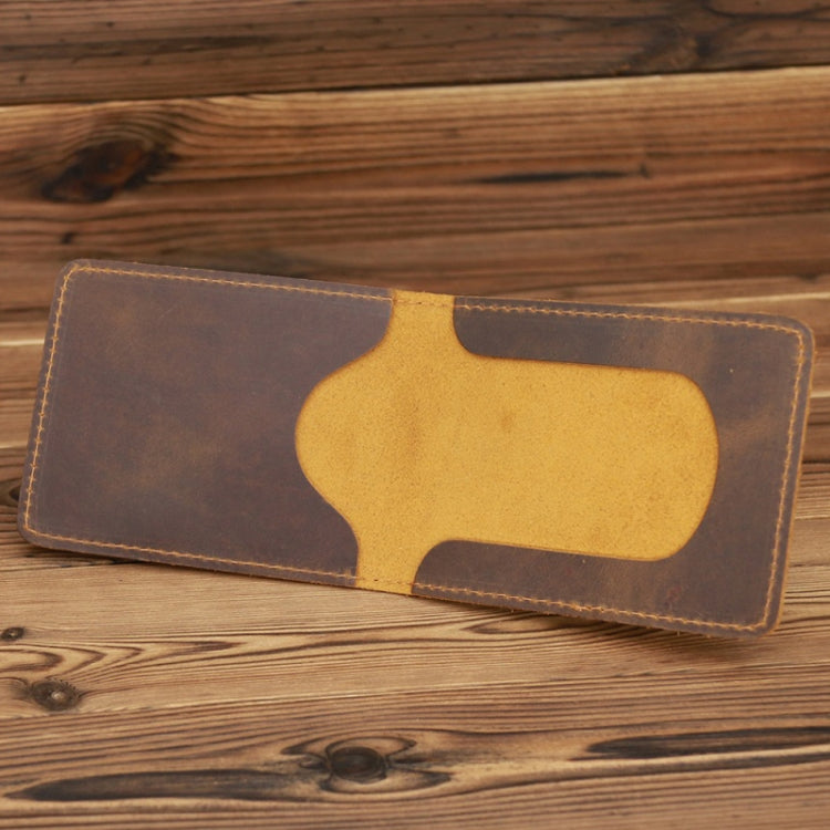 1063 Leather Driving License Holder Retro Wallet(Red Brown)