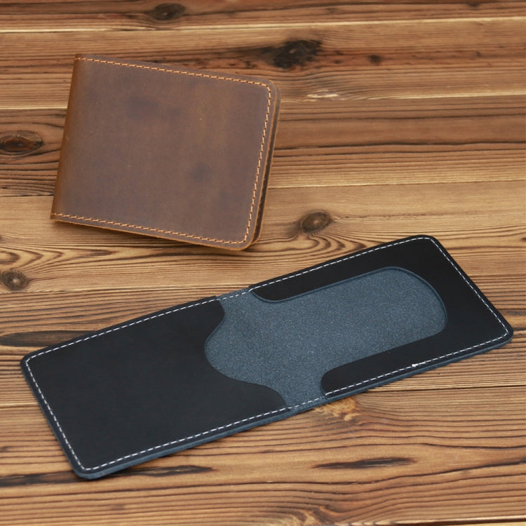 1063 Leather Driving License Holder Retro Wallet(Dark Brown)