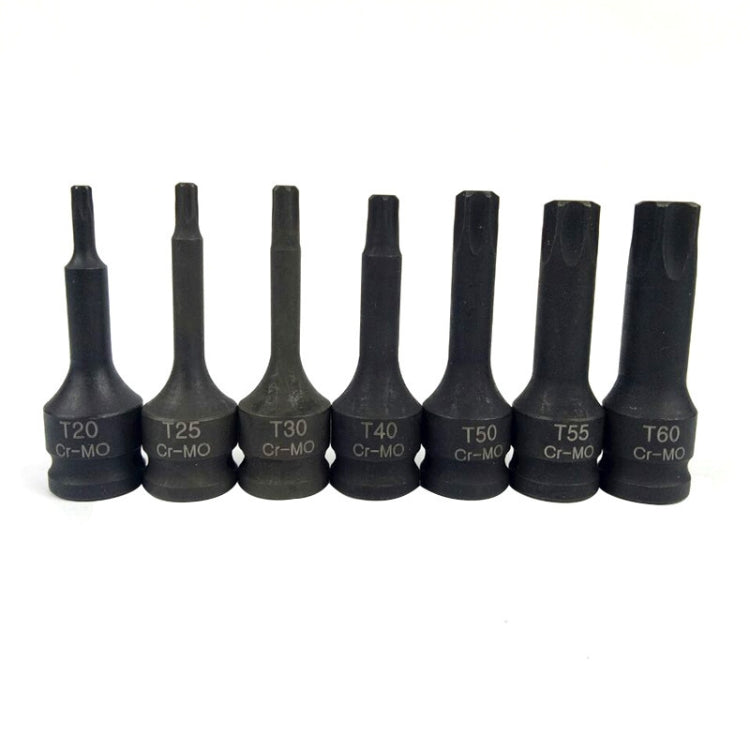 7 PCS / Set 3/8 Inch Pneumatic Pressure Batch Socket Set Tool, Specification: 7093 T Type