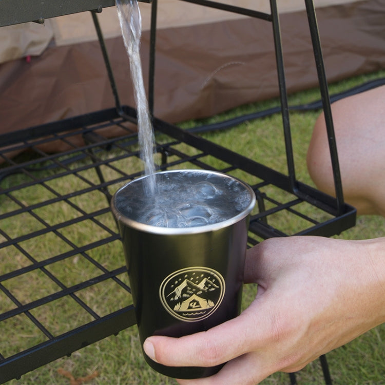 4 PCS / Set Outdoor Picnic Stainless Steel Cup With Storage Bag (White)