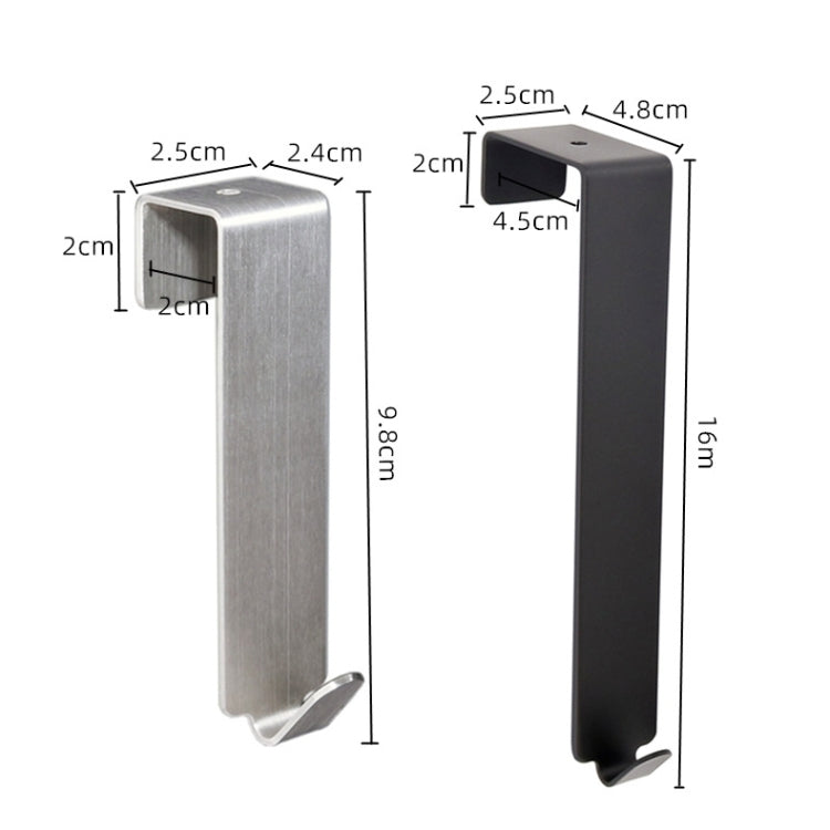 Stainless Steel Door Hook Cabinet Bedroom Door Hook, Style: Long Stainless Steel Color
