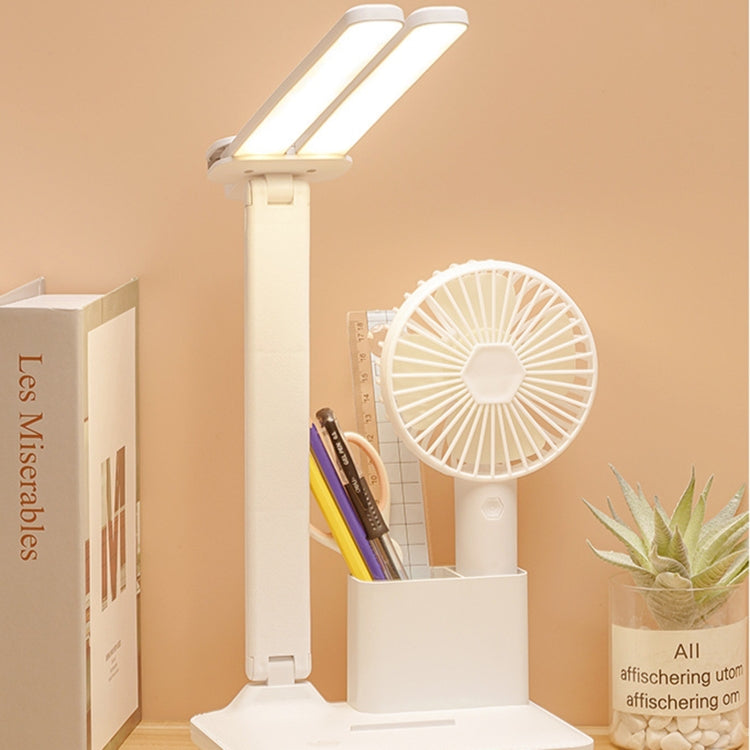 Double Head Lighting LED Charging Desk Lamp,Style: Rechargeable  4000mAh+Cable