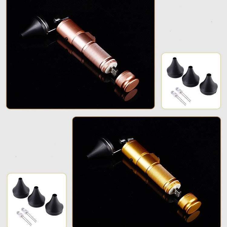 Ear Cleaning Hand Lamp USB Charging Otoscope(Rose Gold)