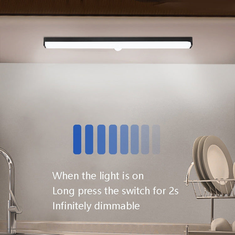 LED Human Body Induction Lamp Long Strip Charging Cabinet Lamp Strip, Size: 15cm(Silver and White Light)