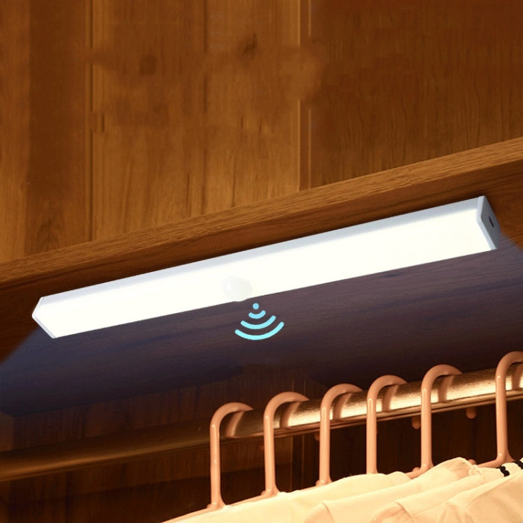 LED Human Body Induction Lamp Long Strip Charging Cabinet Lamp Strip, Size: 15cm(Silver and White Light)