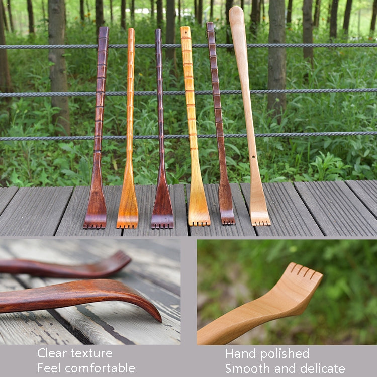 BQR01 Back Scratcher Long Handle Wooden Massage Scratcher, Style: Square Nature Color