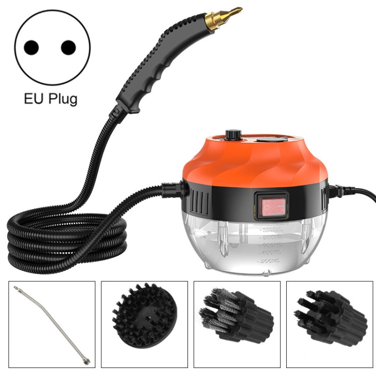 Steam Cleaner High Temperature Sterilization Cleaning Machine with 1L Water Tank 220V EU Plug(Orange)