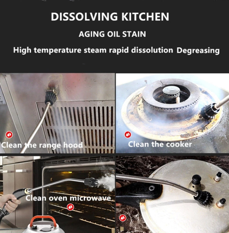 Steam Cleaner High Temperature Sterilization Cleaning Machine with 1L Water Tank 220V EU Plug(White)