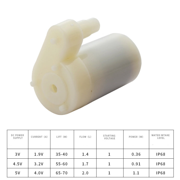 Quiet Mini Horizontal Vertical Submersible Pump, Style: White Vertical
