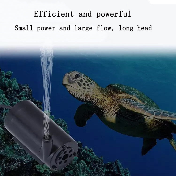 Quiet Mini Horizontal Vertical Submersible Pump, Style: Black Vertical